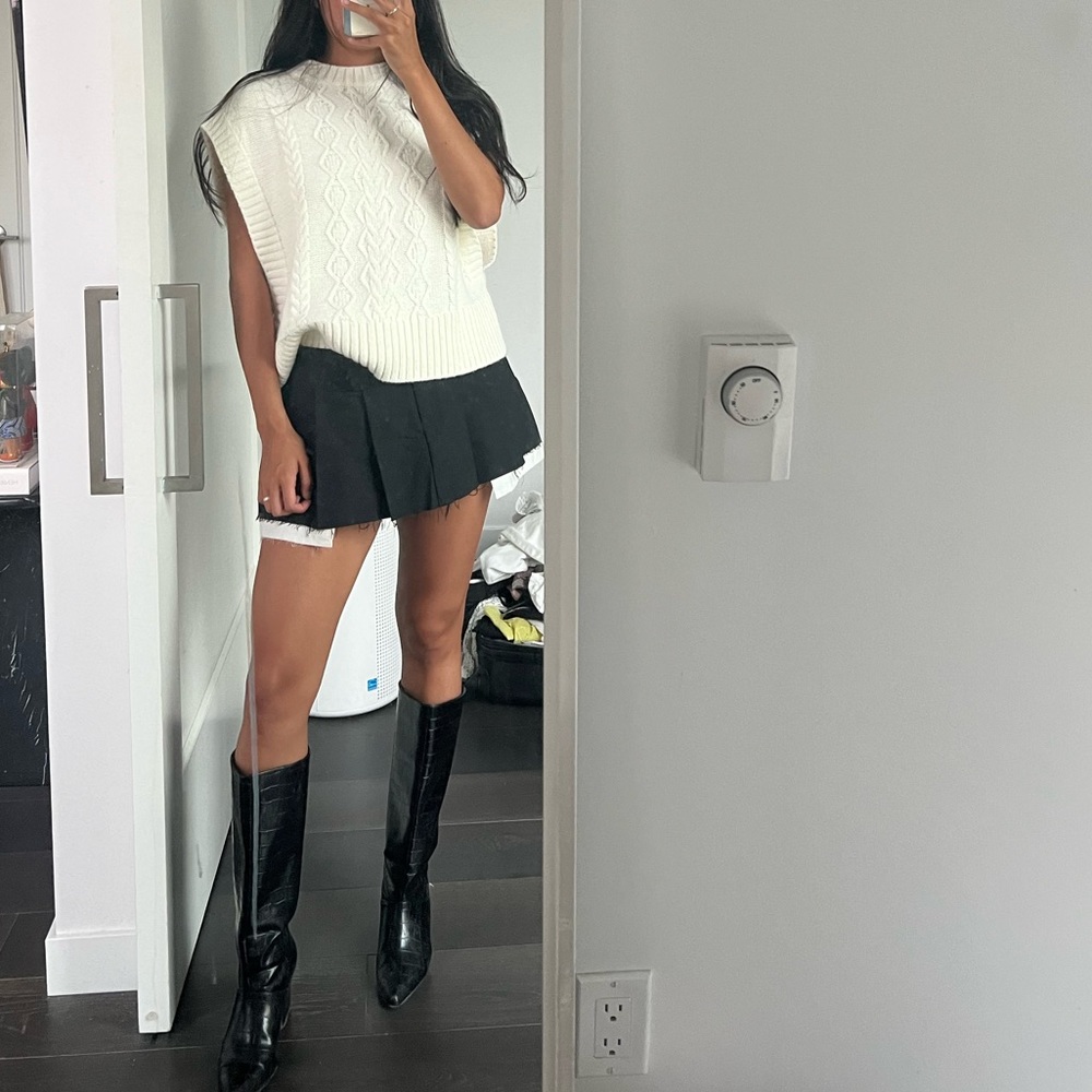Cream sweater vest for fall!